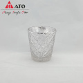 Clear candle cup with Aluminzing&Spray color home decor