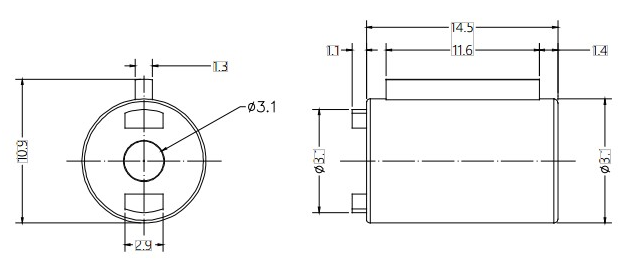 Barrel Damper Drawing For Small Cover Plate