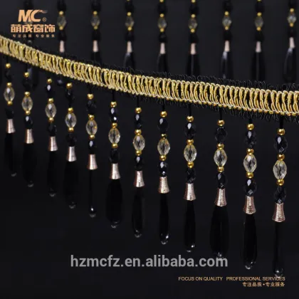 Decorative Fringe Home Furnishing,Small Wooden Beaded Trims