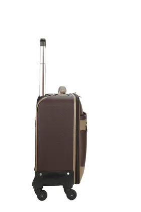 super quiet brown PU luggage case
