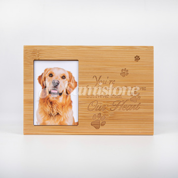 Customized Yellow Wood Cat Urn - Pet Memorial Box with Bamboo Casket