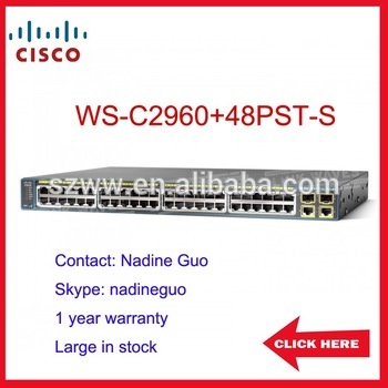 New Sealed WS-C2960+48PST-S Catalyst 2960 Plus 48 10/100 PoE + 2 1000BT +2 SFP LAN Lite switch