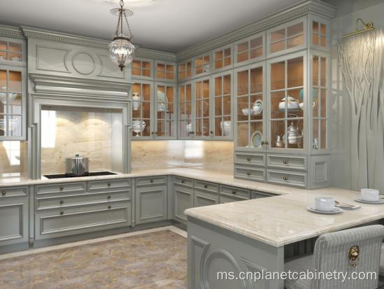 Kabinet Pantry Penyimpanan Dapur Grey Style Grey Mewah