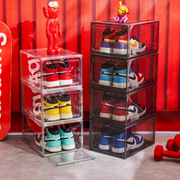 Przezroczyste akrylowe gigantyczne pudełko na buty - etui na czysty sneaker magnetyczny