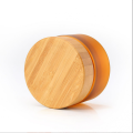 Amber Body Butter Cream Container Bamboo Wooden Lid