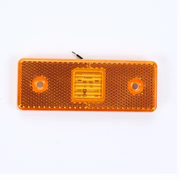 4 LED Side Marker Lights with Rear Reflector Indicator - 12V/24V for Truck Lorry Trailer