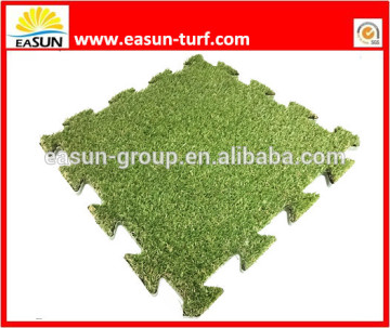 Polular garden,playground,and multi purpose artificial grass mat with interlocking XPE puzzle mat backing