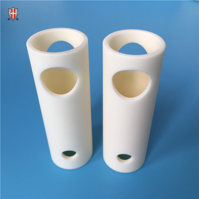 customized 99 alumina beige ceramic bushing sleeves