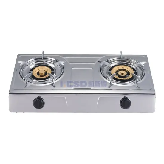 Two Burner Table Gas Gooker with S/Steel Brass Gas Stove