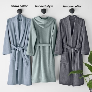 Luxushotel Cotton Bademantel Unisex Velour Robe