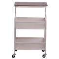 Rotating Serving 3 Tier Trolley Rolling 3-Tier Utility Carts