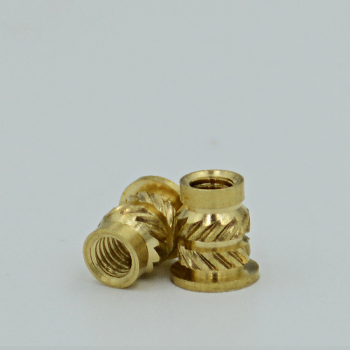 knurled brass nut CNC produced brass thread insert for plastic Factory