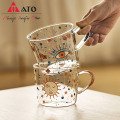 Creative Flower Coffee Mug Office Glass Water Cup