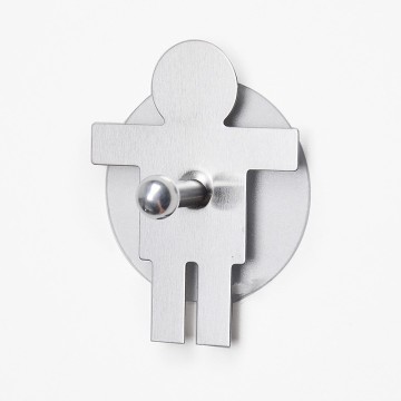 Little Boy Shape Stainless Steel Finish Aluminum Hooks For Bags