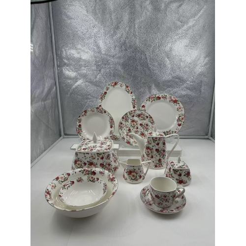 Glazed ceramic tableware sets