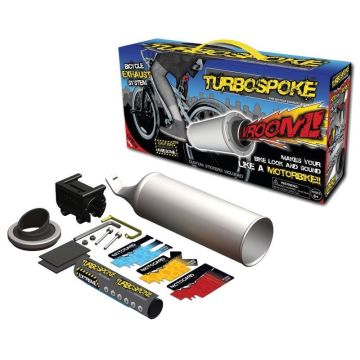 Turbospoke The Bicycle Toy Exhaust System Turn Your Bike Into A Motorcycle