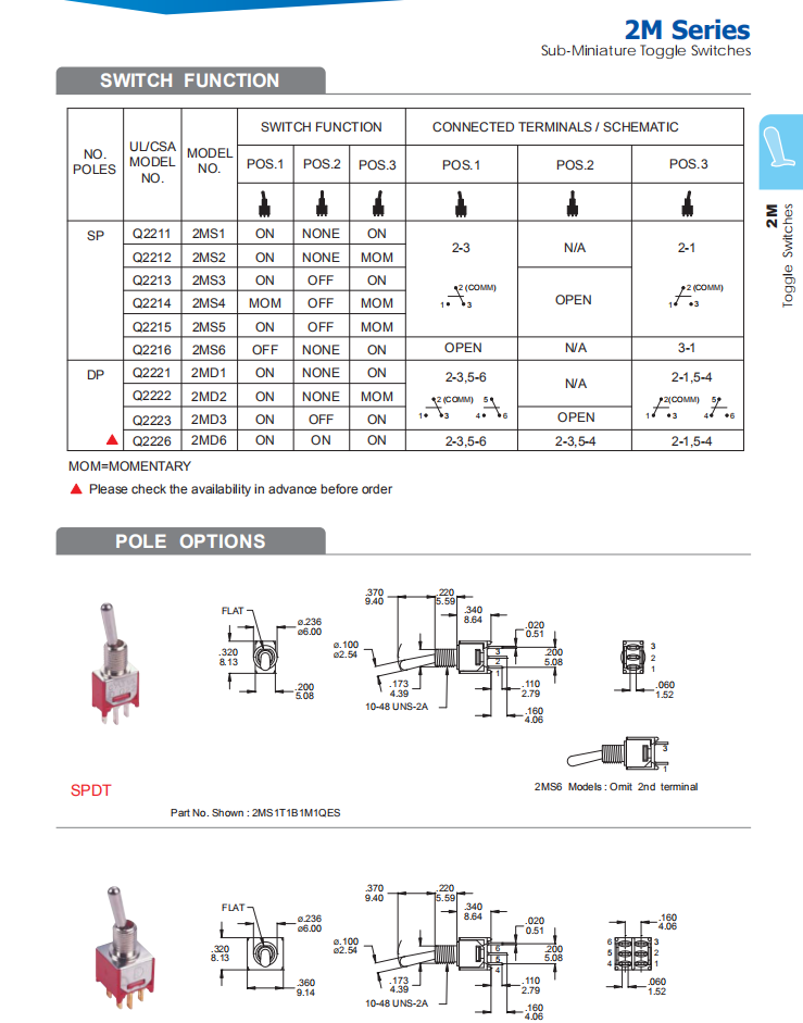 Miniature Toggle Switch