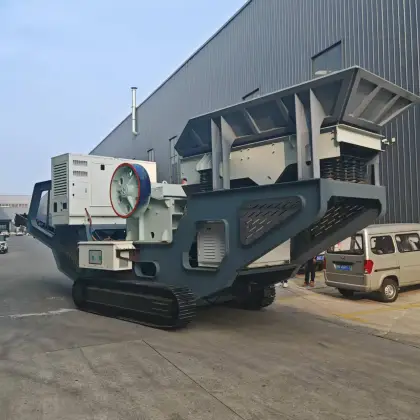 Caterpillar Impact Stone Crusher with Vibrating Screen