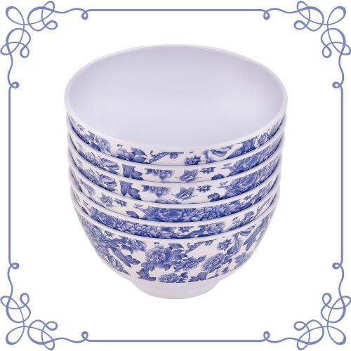 6 Inch Melamine Deep Bowls Set of 6