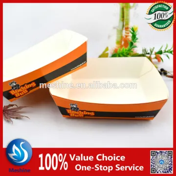 Disposable paper hot dog tray boat tray