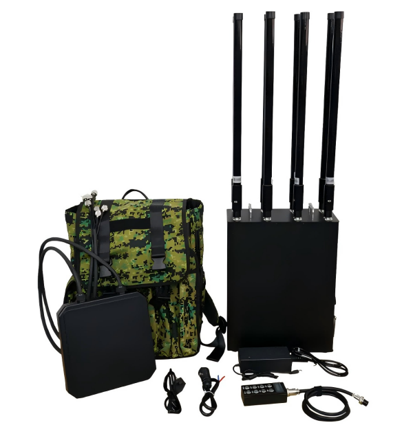 Easy carry and use backpack uav defense system