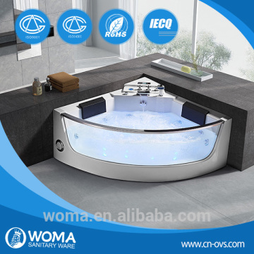 Q322N Acrylic bathtub,cheap whirlpool bathtub, corner glass bathtub price