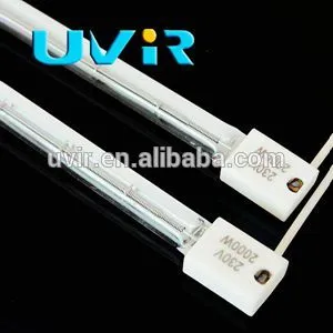 Halogen infrared single tube short wave white reflector fast response emitter