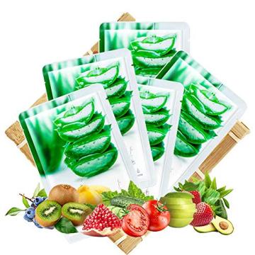 Máscara de hoja facial de aloe de acné de espinilla