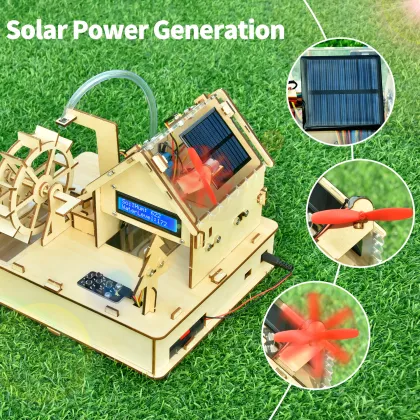 Keyestudio DIY Smart Eco-Friendly Wooden House Kit STEM Education Smart Home Learning Starter Kit for Arduino