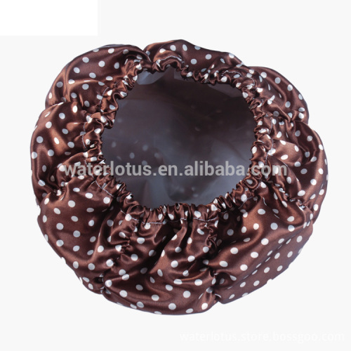 Yiwu Customized design home shower bathing cap with double layers