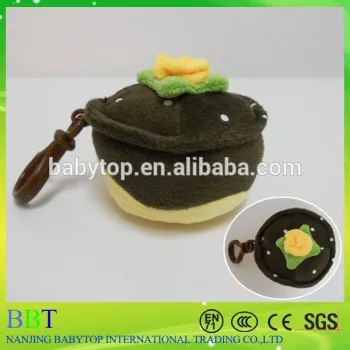 Customized soft keychain toy, plush chocolate cupcake, stuffed cupcake wholesale for baby