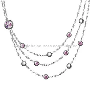 Stainless Steel Necklace with Swarovski Crystal