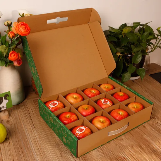 Corrugated Paper Fruit Packaging Box with Compartments