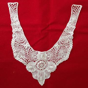 Embroidered Cotton Lace Motif, Various Designs Available