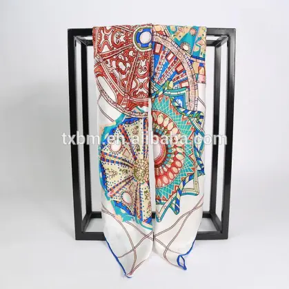 Hot Christmas gift, brand silk scarf, 2016 latest design satin scarf 14mm