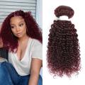 Brazilska devica Kinky Curly 99J Burgund Sunles