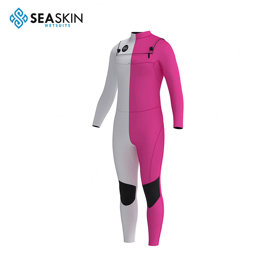 Seaskin dada zip bernafas neoprena melayari wetsuit