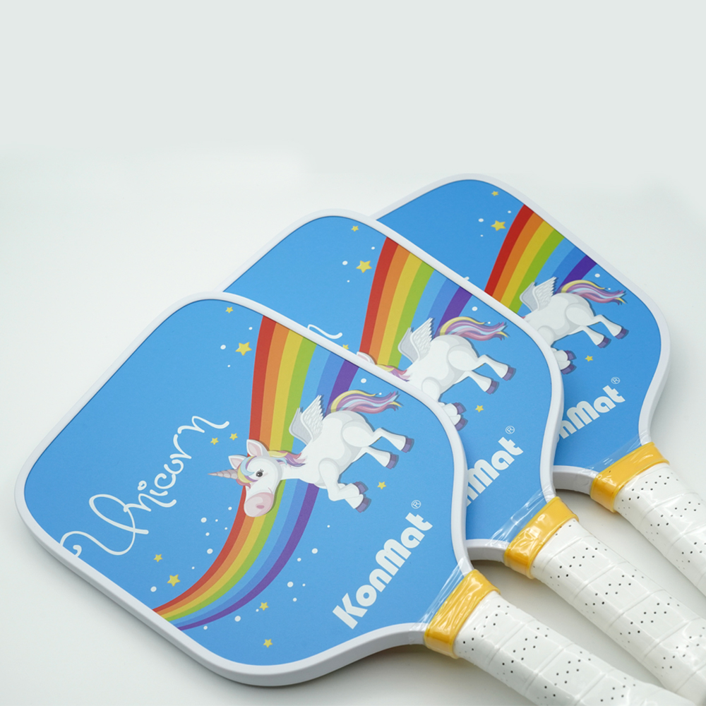 Kids Unicorn Rainbow Pickleball Paddle Set