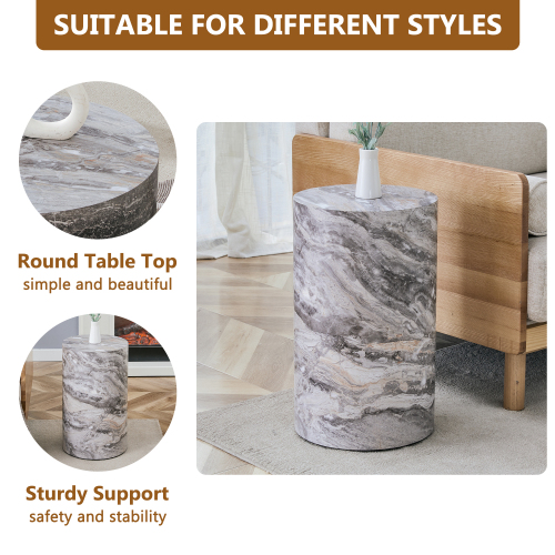 cylindrical coffee table for living room