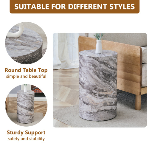 Elegant MDF Round Coffee Table for Living Rooms