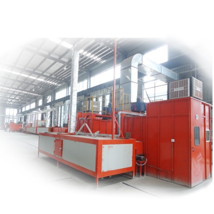 Automatic surface coating production line