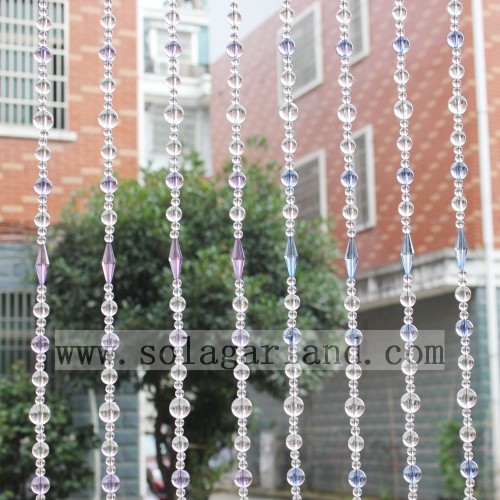 Tenda di perline porta appesa in cristallo acrilico colorato