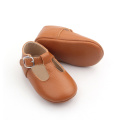 Brown T Bar Mary Jane Baby Dress Shoes