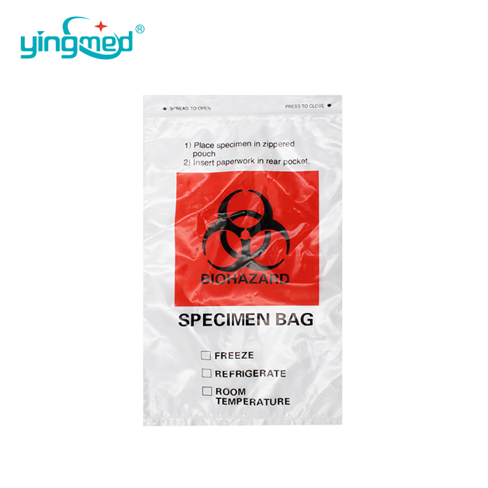 Pathology lateral Gusset Clear Plastic Amospimen Biohazard Bags