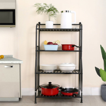 Simple Iron Displaying Metal Kitchen Storage Shelves