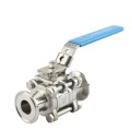 Stainless Steel 3 Pcs Manual Clamp Ball Valve