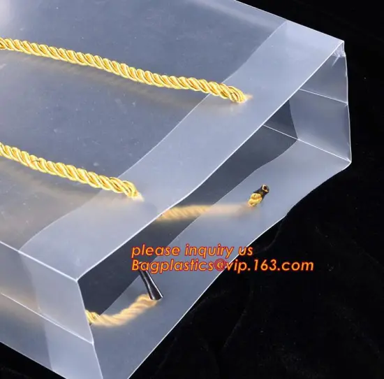 PP Laminated Packing Gift Bags, custom plastic PP gifts bag, Clear plastic gift pp bag