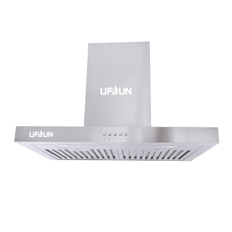 North America Market T Shape touch Button Custom Or Standard Side Wall Mounted Range Hood With ETL Certificated