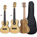 4 Strings Ukulele For Beginner Spruce zebra wood saprano concert tenor ukulele Factory