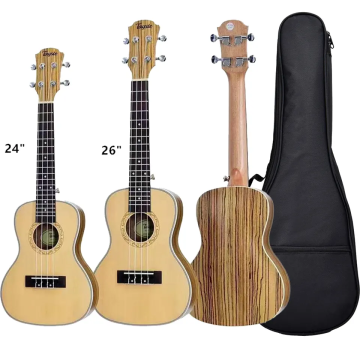 Spruce Zebra Wood Saprano Konseri Tenor Ukulele